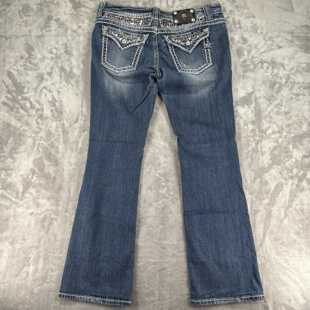 Miss Me Womens Easy Boot Sz 31 Jeans Measured 35x31 Rhinestone Western Cowgirl - Picture 6 of 12